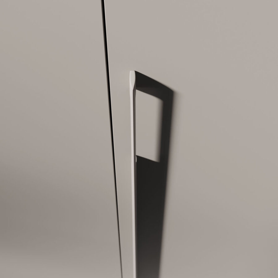 Hinged door wardrobe with Liscia door and L25 handle Orme