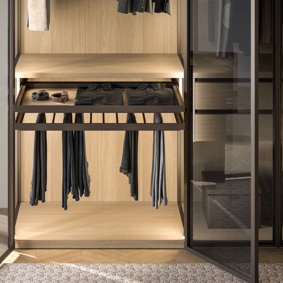 Skeletro wardrobe with Glass doors Orme