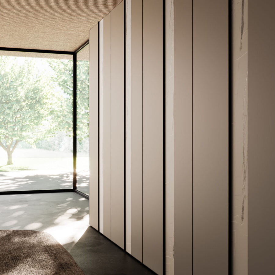 Hinged wardrobe with Noto Vertical doors composition Night 18 Orme