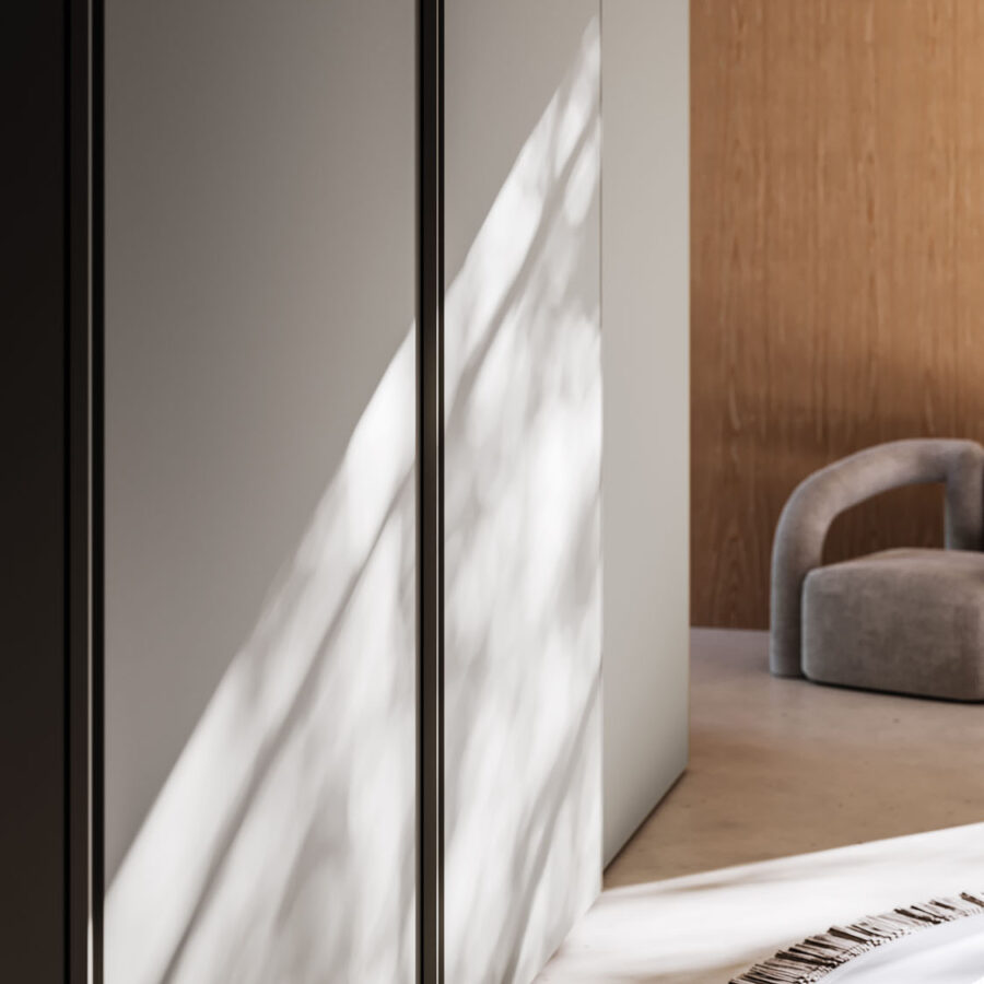 Sliding wardrobe with Gola doors composition Night 24 Orme