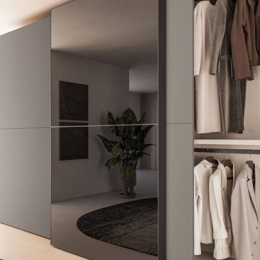 Sliding wardrobe with Arka and Vista doors composition Night 29 Orme